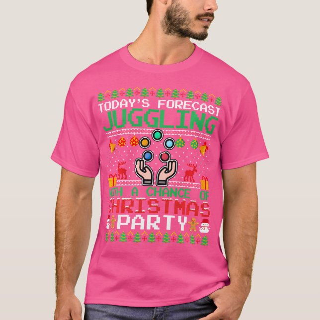 Juggling Christmas Party Juggling Juggler Ugly Chr T-Shirt (Vorderseite)