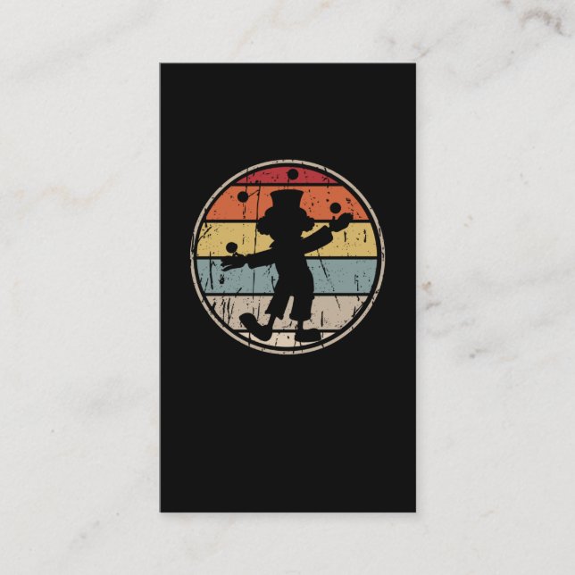 Juggling Clown Funny Circus Juggler Visitenkarte (Vorderseite)