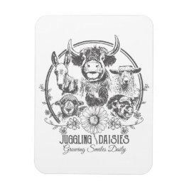 Juggling Daisies Farm Family Maganet Magnet