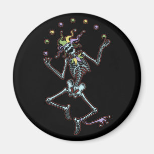 Juggling Jester Skeleton Magnet