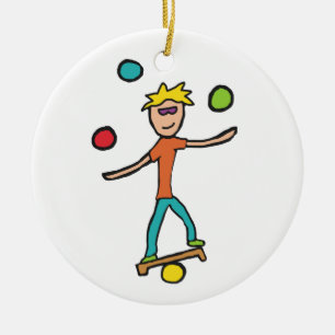 Juggling Keramik Ornament