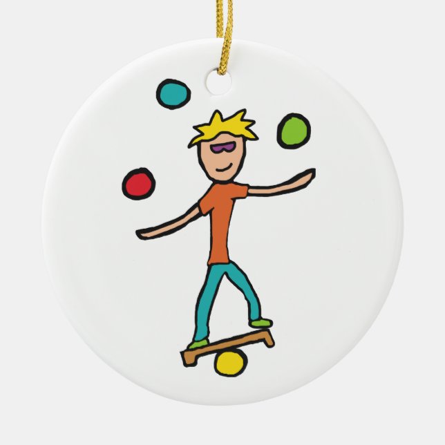 Juggling Keramik Ornament (Vorne)