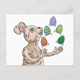 Juggling Oaster Bunny Feiertagspostkarte
