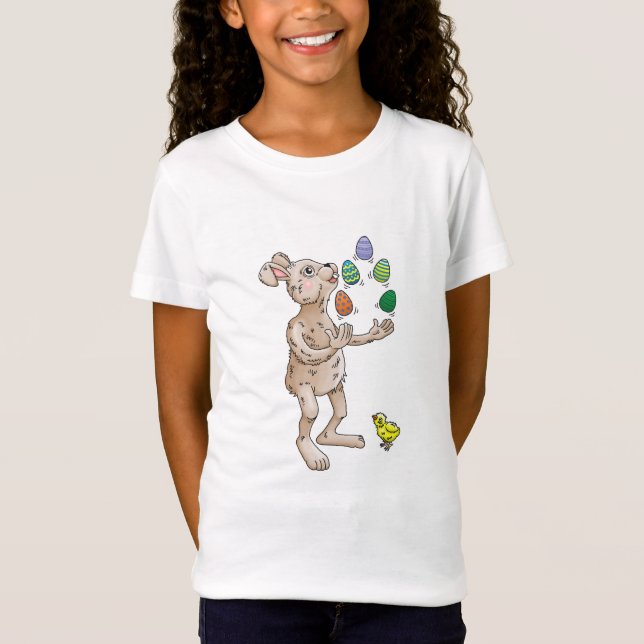 Juggling Oaster Bunny T-Shirt (Vorderseite)