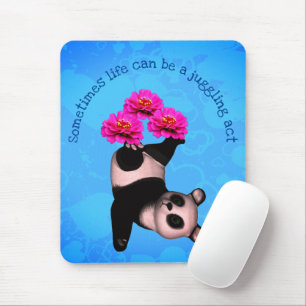 Juggling Panda Bär und Blume Inspiration Mousepad