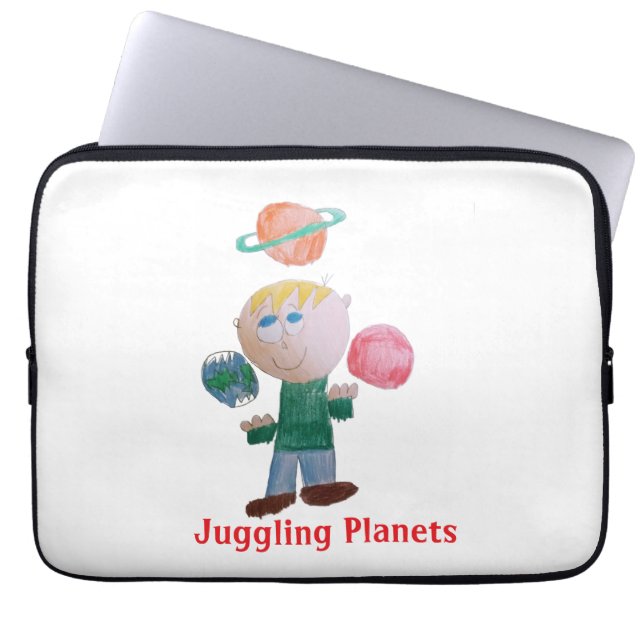 Juggling Planets Laptop Case (Vorderseite)
