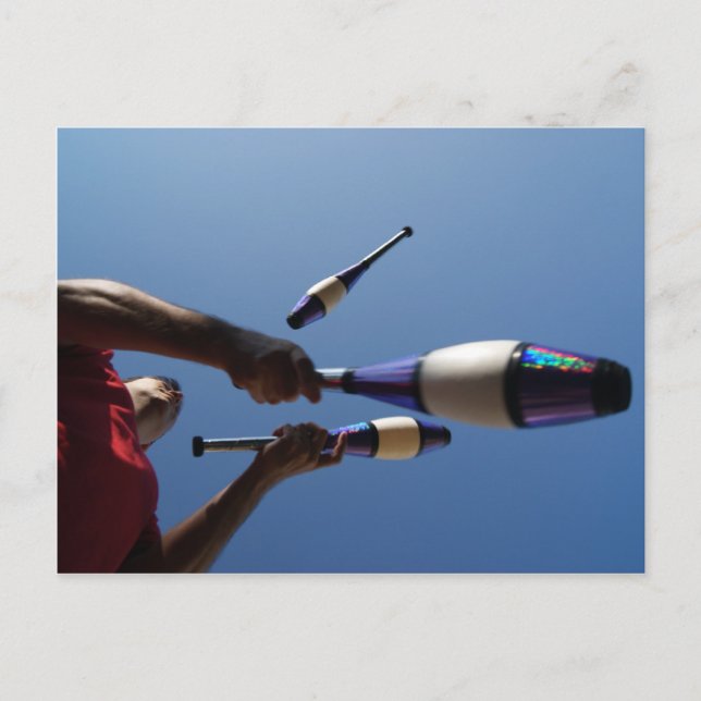 Juggling Postkarte (Vorderseite)