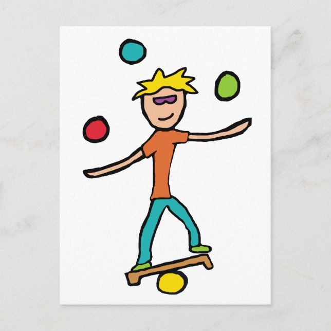 Juggling Postkarte (Vorderseite)