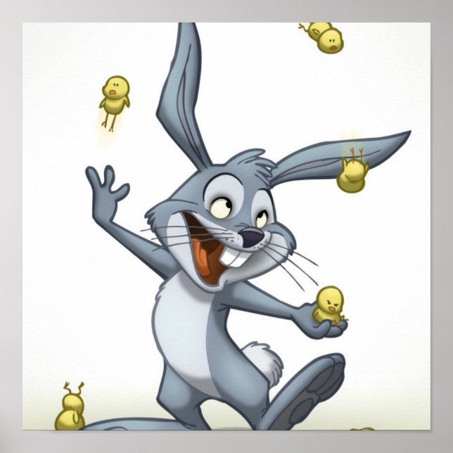 Juggling Rabbit Poster (Vorne)