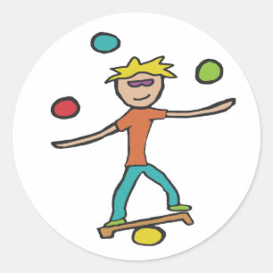 Juggling Runder Aufkleber