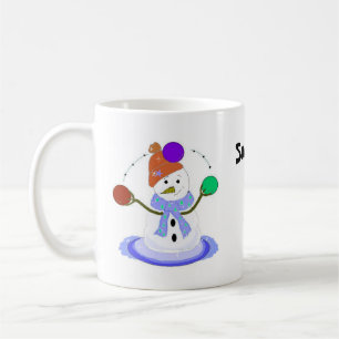 Juggling Snowman Kaffeetasse