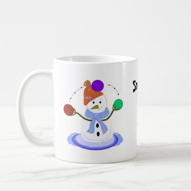 Juggling Snowman Kaffeetasse (Links)