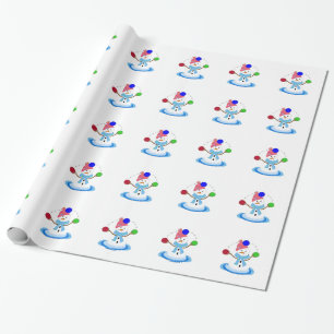 Juggling Snowman Whimsy Geschenkpapier