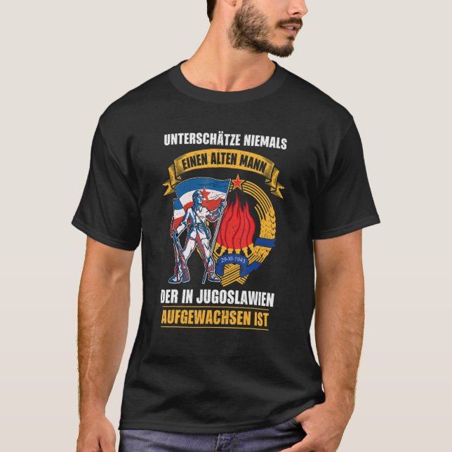 Jugoslavija Jugo Jebiga Tito Balkan Sfry Jugoslavi T-Shirt (Vorderseite)