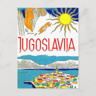 Jugoslawien, Adriatisches Meer, alte Reise-Postkar Postkarte
