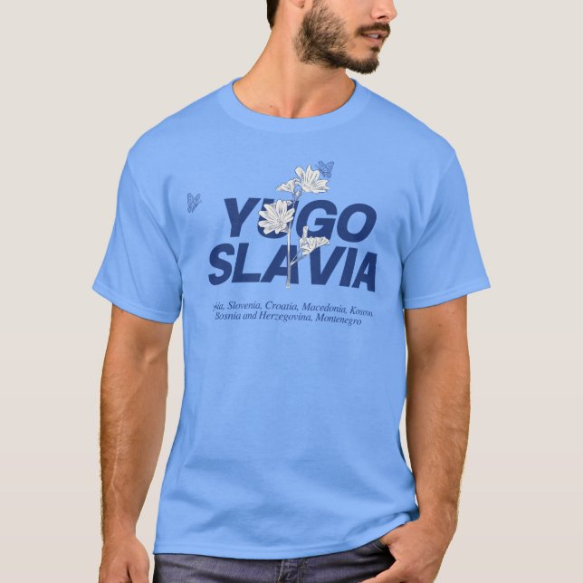 Jugoslawien Balkan Shirt mit Blumen (Vorderseite)