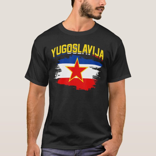Jugoslawien Flag SFRJ Tito Jugo Serbien Kroatien T-Shirt (Vorderseite)
