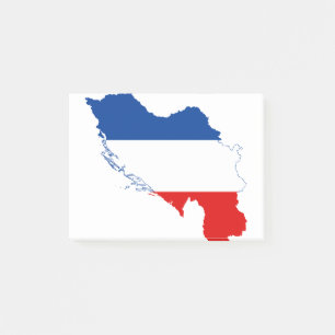 JUGOSLAWIEN - Flagge/Farben/Landkarte/Wappen/Emble Post-it Klebezettel