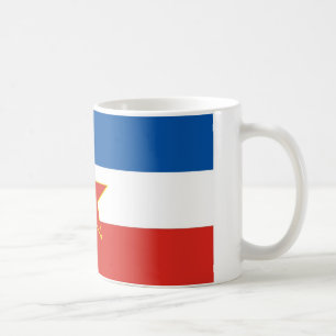 Jugoslawien-Flagge Kaffeetasse