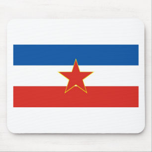Jugoslawien-Flagge Mousepad