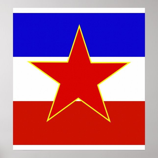 Jugoslawien Hochwertige Flagge Poster (Vorne)