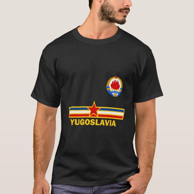 Jugoslawien Jugoslavija mit Jugoslovenski Grb T-Shirt (Vorderseite)