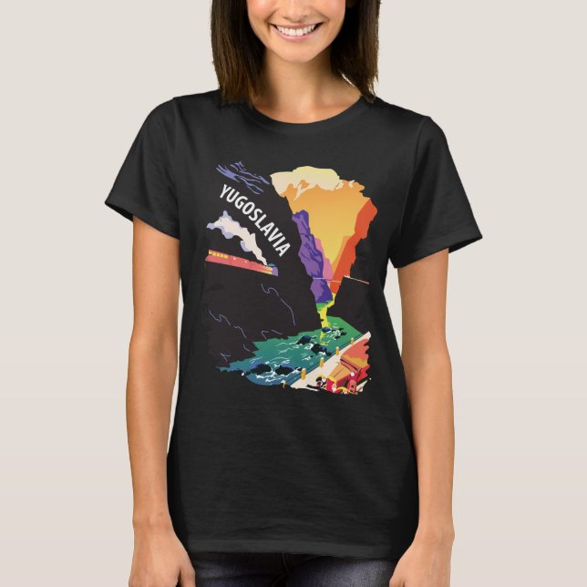 Jugoslawien mit dem Zug und mit dem Auto T-Shirt (Vorderseite)