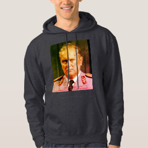 Jugoslawien Präsident Tito Porträt Retro Geschicht Hoodie