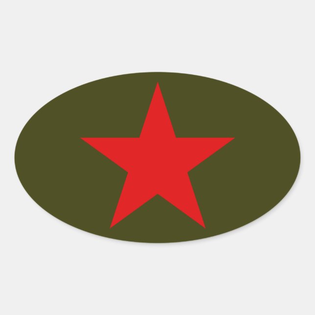 Jugoslawien Red Star Ovaler Aufkleber (Vorderseite)