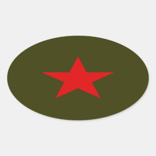Jugoslawien Red Star Ovaler Aufkleber