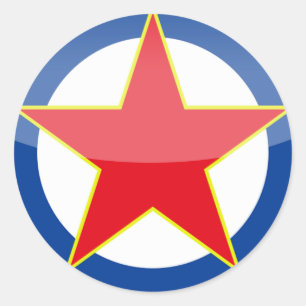 Jugoslawien - Retro Runder Aufkleber