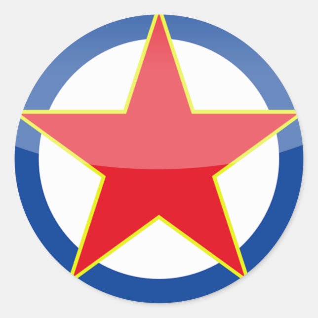 Jugoslawien - Retro Runder Aufkleber (Vorderseite)