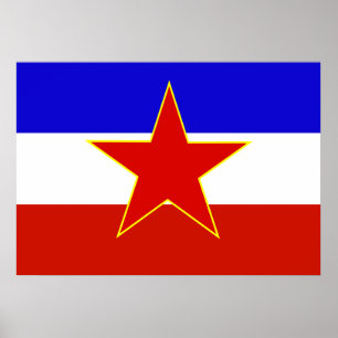 Jugoslawische Flagge Poster