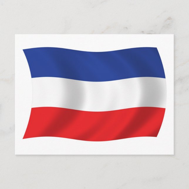 Jugoslawische Flagge Postkarte (Vorderseite)