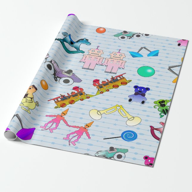 Juguetes antiguos geschenkpapier (Ungerollt)