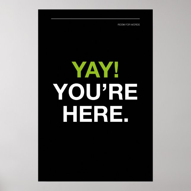 JUHU! SIE SIND DA – Eingangsbereich-Wandkunst Poster (Vorne)