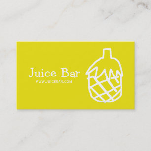 Juice Bar Ananas Health Drinks Geschäft Visitenkarte