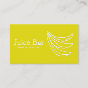 Juice Bar banana Health Drinks Business Visitenkarte