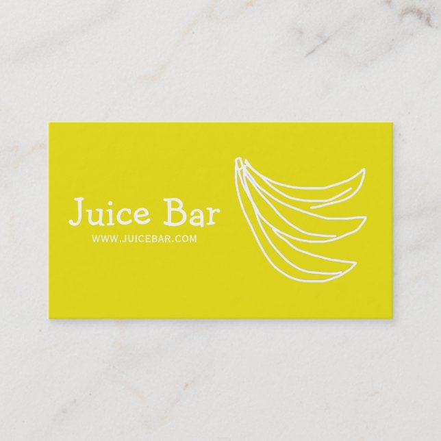 Juice Bar banana Health Drinks Business Visitenkarte (Vorderseite)