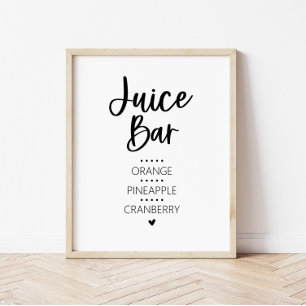 Juice Bar Sign Poster
