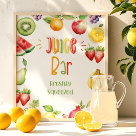 Juice Bar Two-tti frutti Geburtstag Poster