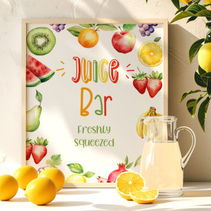 Juice Bar Two-tti frutti Geburtstag Poster
