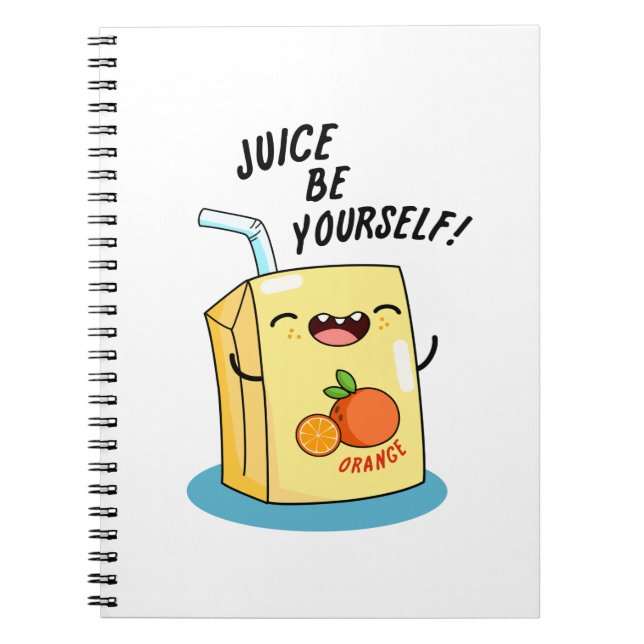 Juice Be Sie selbst Funny Orange Juice Pub Notizblock (Vorderseite)