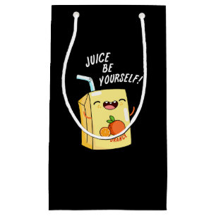 Juice Be Sie selbst lustige Orange Juice Pun Dark  Kleine Geschenktüte