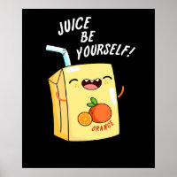 Juice Be Sie selbst lustige Orange Juice Pun Dark 