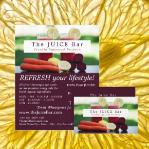 Juice-Blend, Juice-Bar-Werbung Flyer