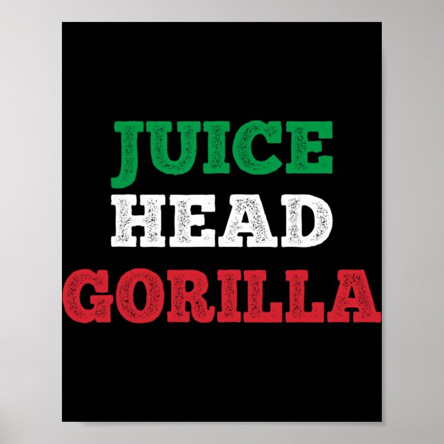 Juicehead Gorilla New Jersey Garden Nj Shore Itali Poster (Vorne)