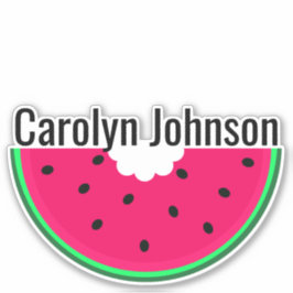 Juicrote Wassermelone mit Biss - personalisiert Aufkleber