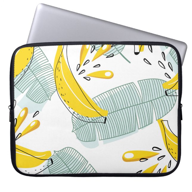 Juicy Bananas Vintages Muster Laptopschutzhülle (Vorderseite)