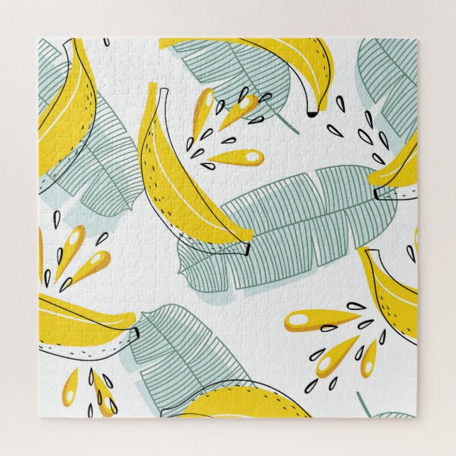Juicy Bananas Vintages Muster Puzzle (Vertikal)
